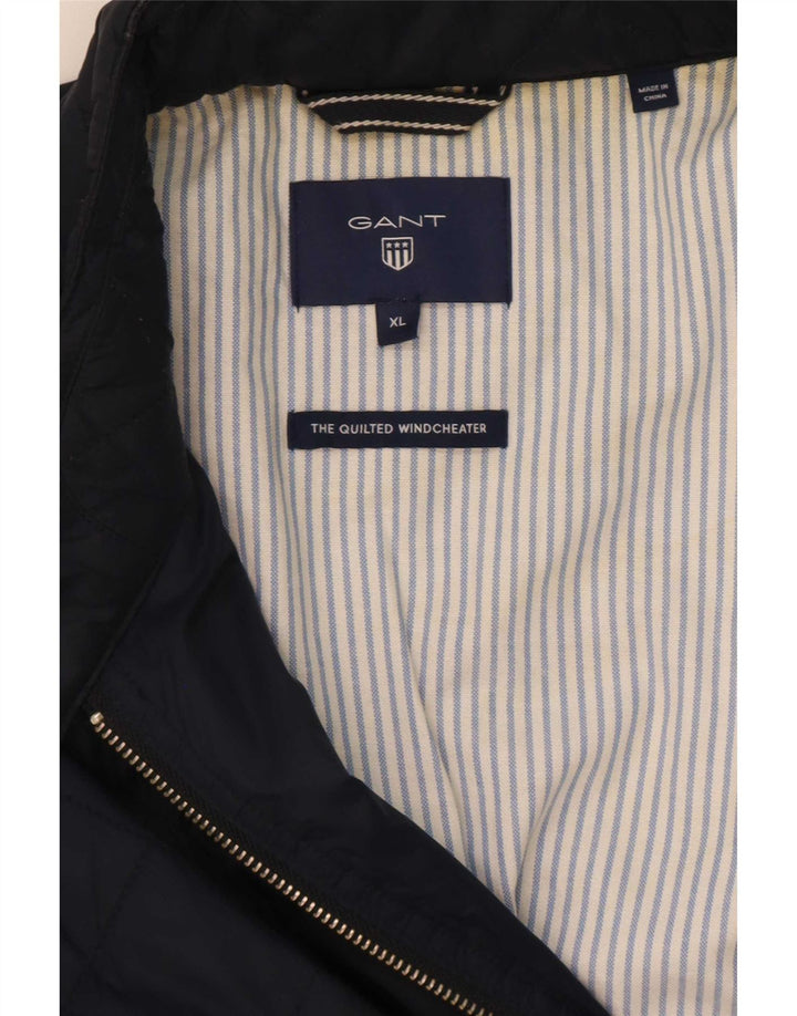 Gant Mens Quilted Jacket UK 42 XL Navy Blue Polyamide