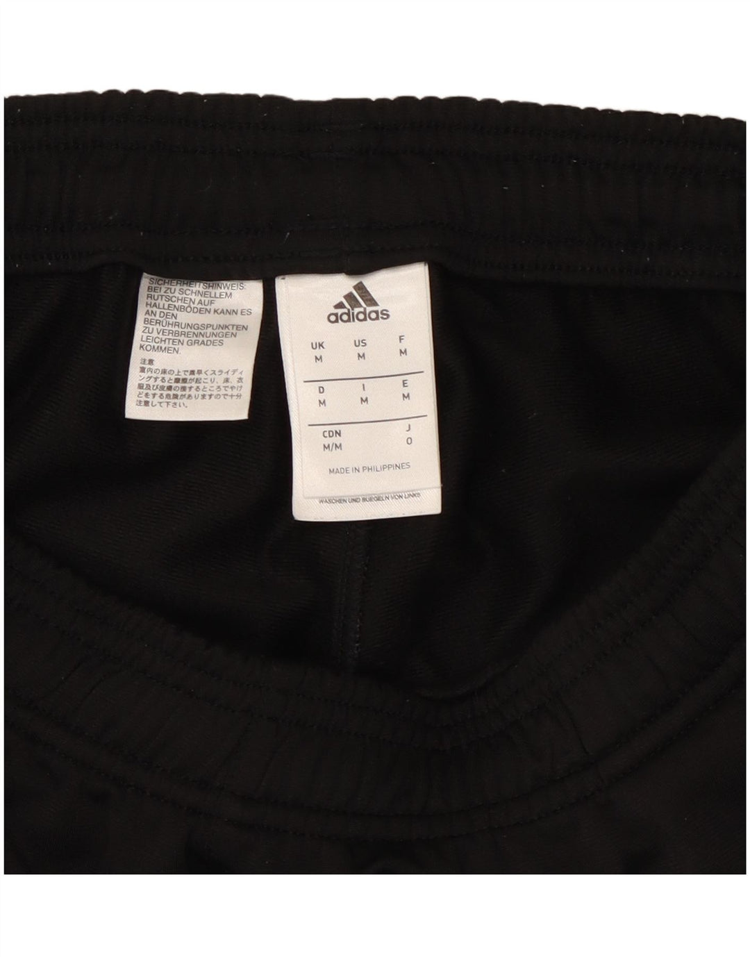 Adidas Mens Tracksuit Trousers Medium Black Polyester