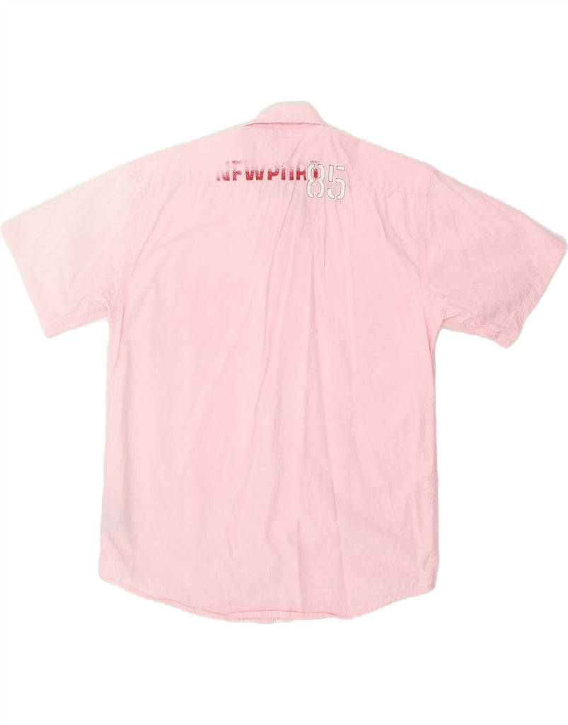 TOMMY HILFIGER Boys Graphic Short Sleeve Shirt 15-16 Years XL Pink Cotton Vintage Tommy Hilfiger and Second-Hand Tommy Hilfiger from Messina Hembry 