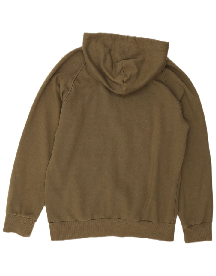 TRUE RELIGION Mens Graphic Hoodie Jumper Small Khaki Cotton
