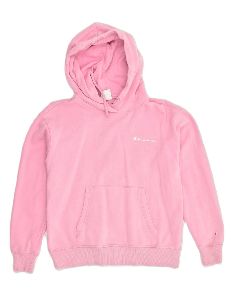 CHAMPION Womens Hoodie Jumper UK 6 XS Pink Cotton | Vintage Champion | Thrift | Second-Hand Champion | Used Clothing | Messina Hembry 