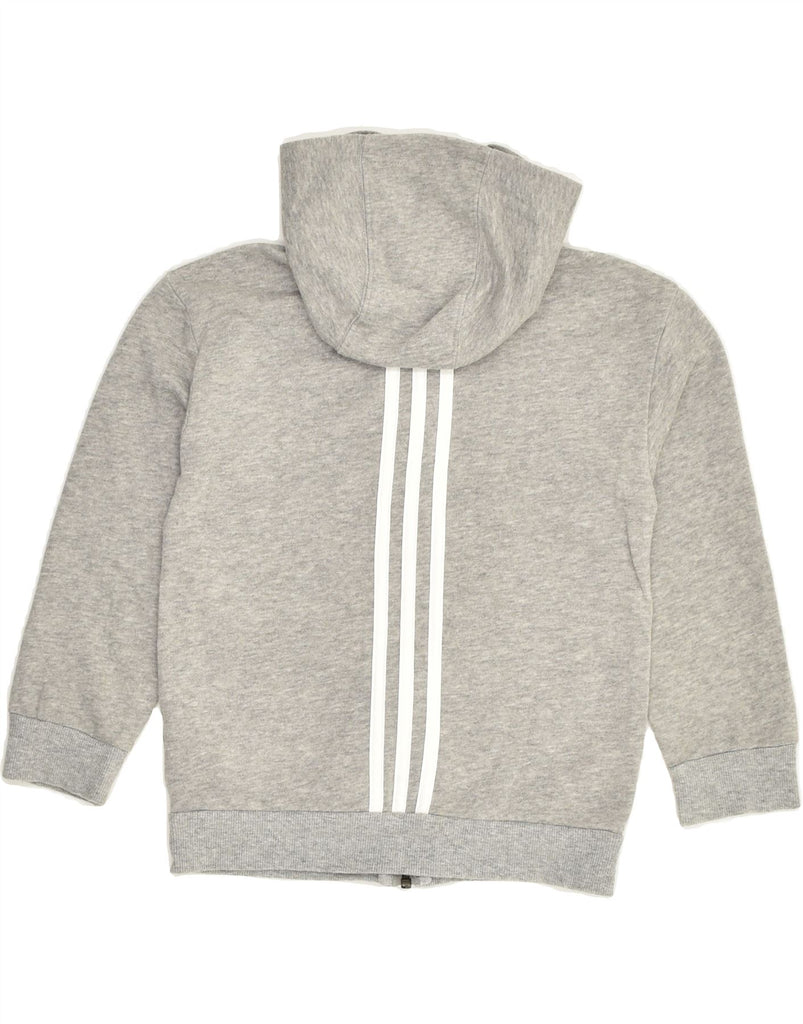 ADIDAS Girls Graphic Zip Hoodie Sweater 6-7 Years Grey Cotton | Vintage Adidas | Thrift | Second-Hand Adidas | Used Clothing | Messina Hembry 