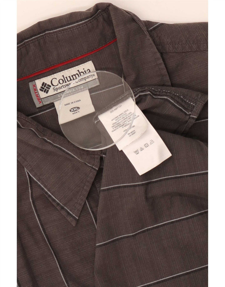 Columbia Mens Shirt 2XL Grey Check Cotton