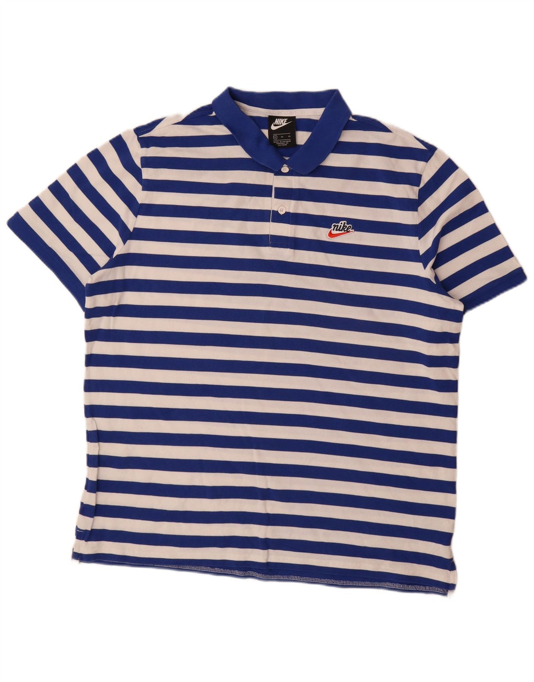 Nike Mens Polo Shirt XL Blue Cotton