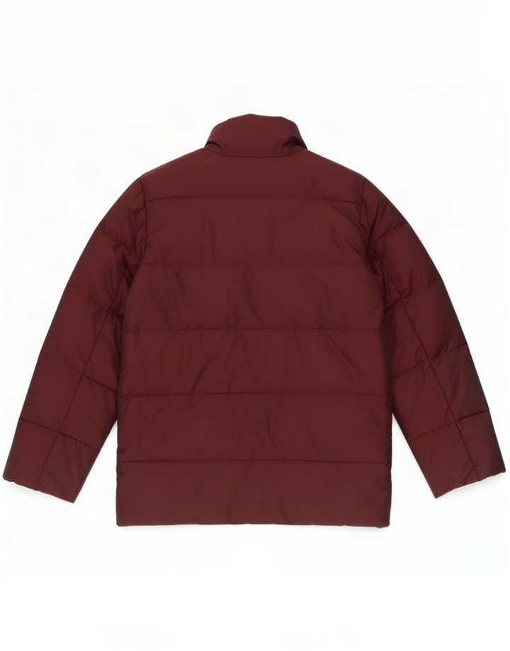 Zara Womens Padded Jacket UK 14 Medium Maroon