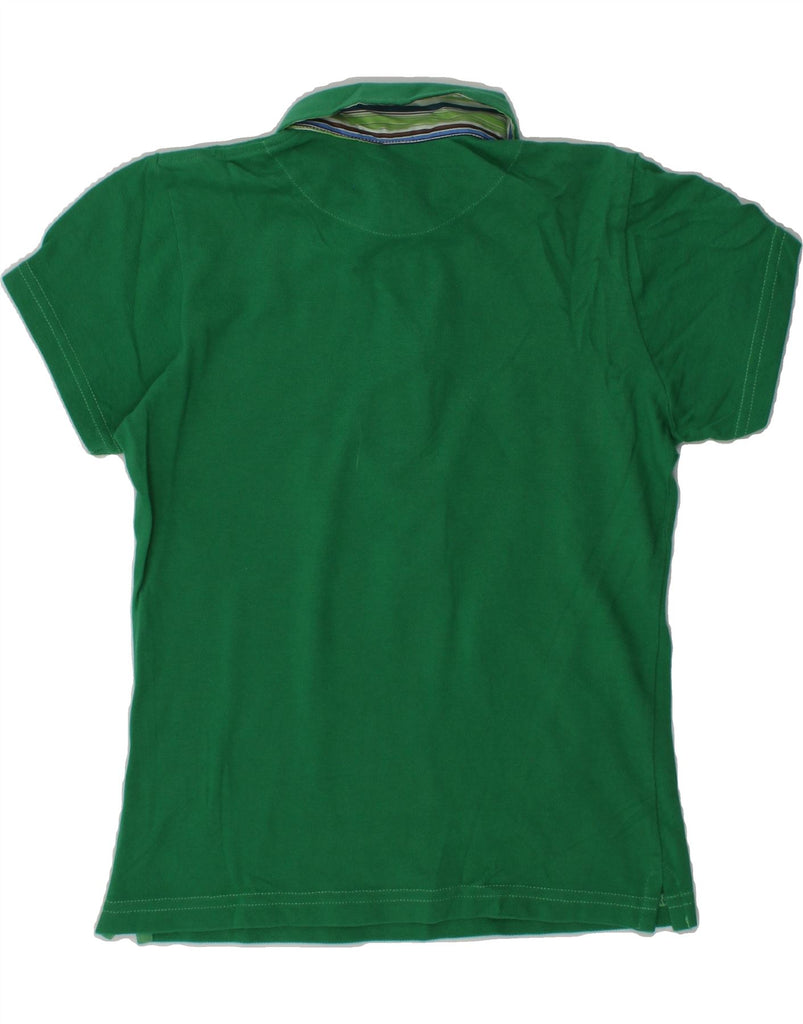 HARMONT & BLAINE Girls Polo Shirt 9-10 Years Green Cotton | Vintage Harmont & Blaine | Thrift | Second-Hand Harmont & Blaine | Used Clothing | Messina Hembry 