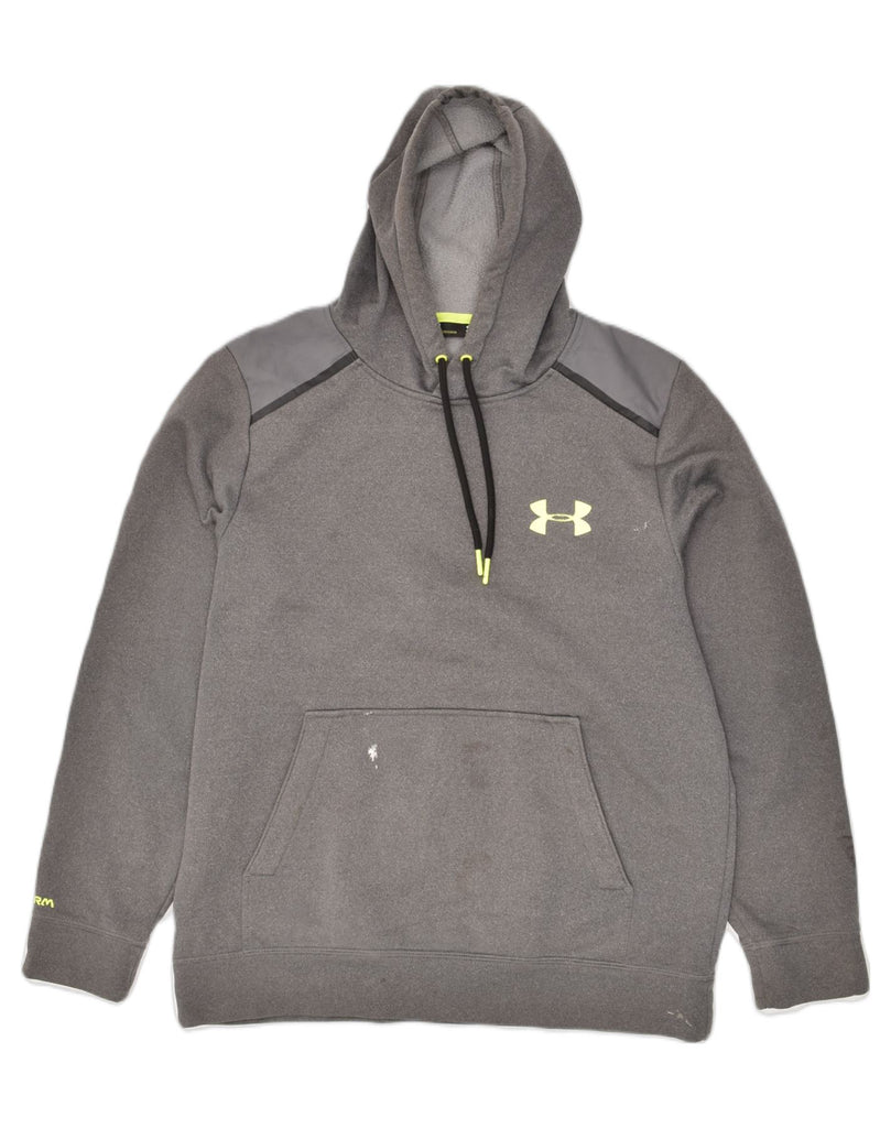 UNDER ARMOUR Mens Hoodie Jumper Medium Grey | Vintage Under Armour | Thrift | Second-Hand Under Armour | Used Clothing | Messina Hembry 