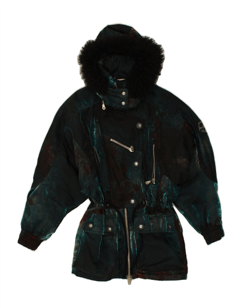 ALASKA Womens Hooded Parka Jacket UK 16 Large Blue Polyamide | Vintage Alaska | Thrift | Second-Hand Alaska | Used Clothing | Messina Hembry 