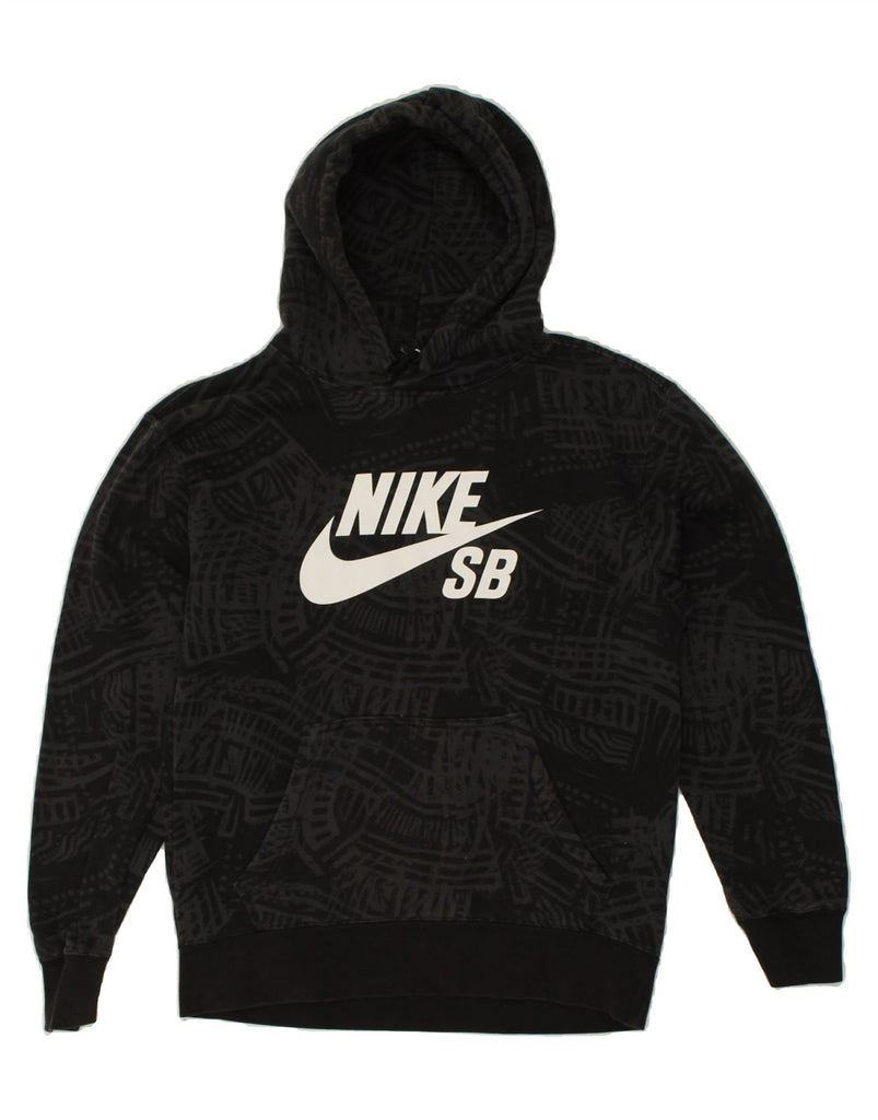 NIKE Mens Graphic Hoodie Jumper Small Black | Vintage Nike | Thrift | Second-Hand Nike | Used Clothing | Messina Hembry 