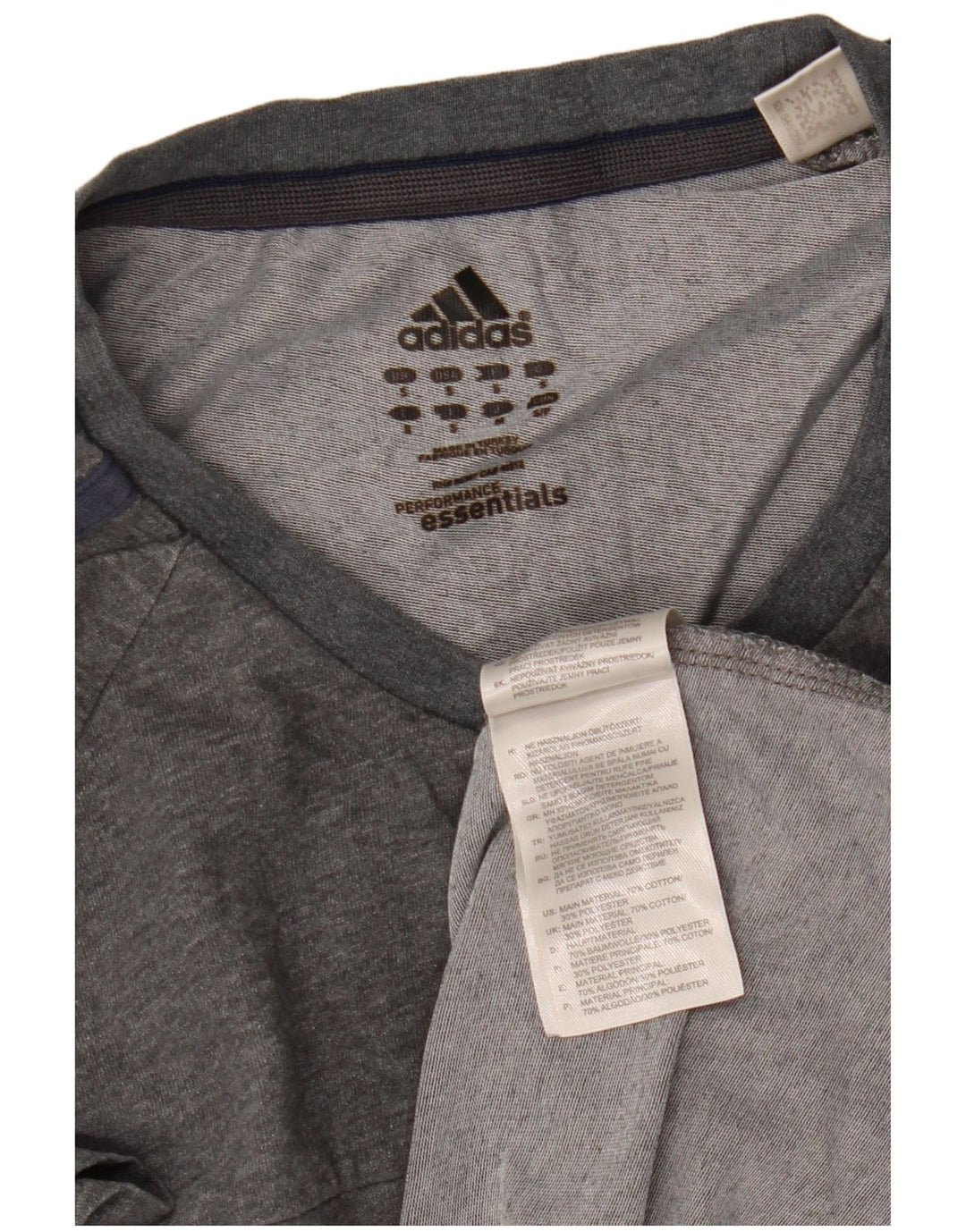 Adidas Mens Climalite T-Shirt Top Small Grey Flecked Cotton