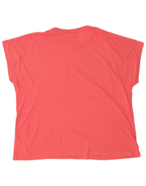 Puma Womens Oversized Graphic T-Shirt Top UK 18 XL Pink Cotton