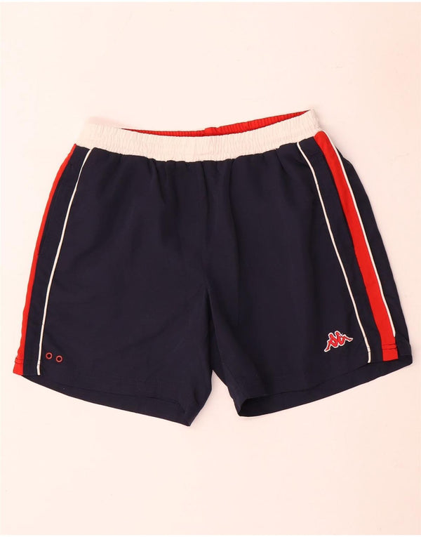 Kappa Mens Sport Shorts Medium Navy Blue Colourblock Polyester
