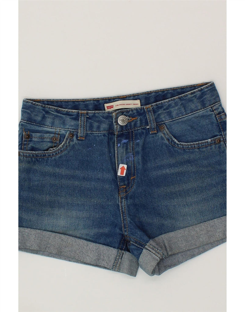 LEVI'S Girls Girlfriend Denim Shorts 9-10 Years W26 Blue Cotton Vintage Levi's and Second-Hand Levi's from Messina Hembry 