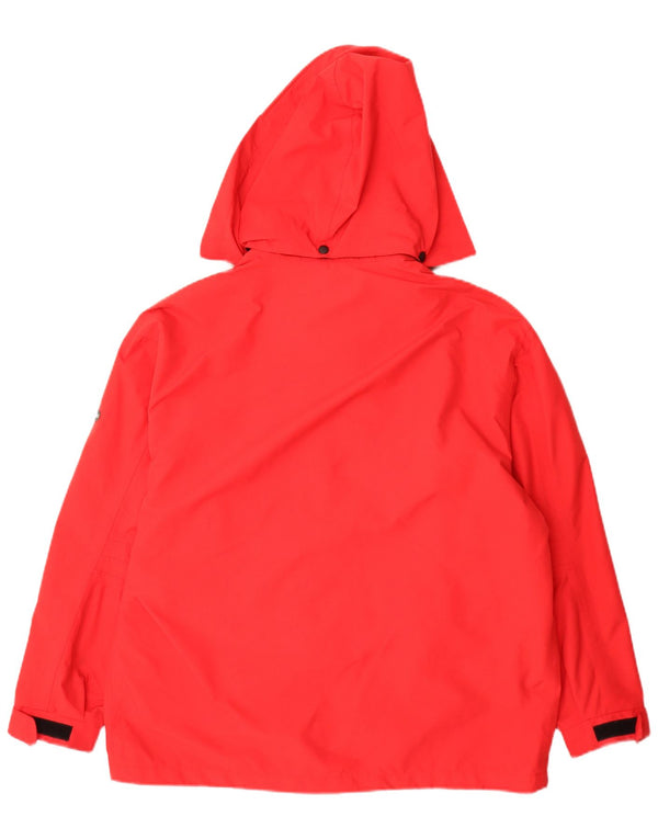 Bailo Womens Hooded Oversized Rain Jacket UK 14 Medium Red Polyamide