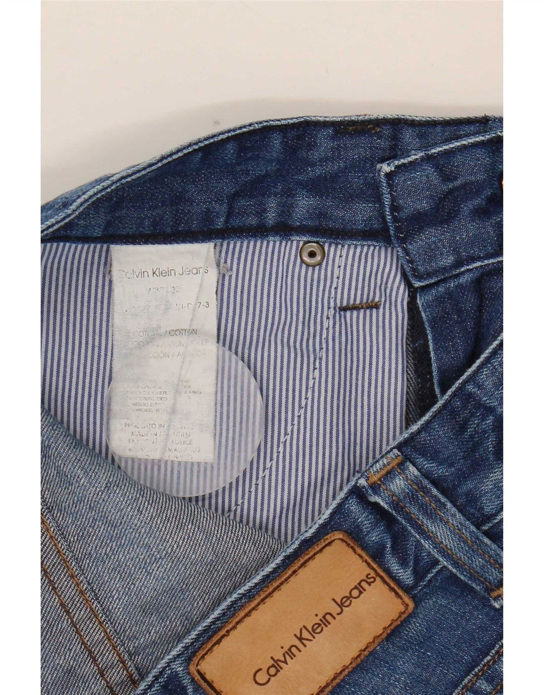 Calvin Klein Womens Slim Jeans W30 L32 Blue Cotton
