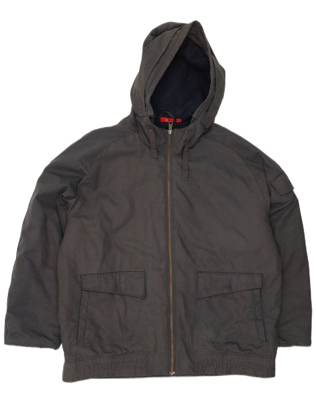 Puma Mens Hooded Windbreaker Jacket UK 40 Large Grey Cotton