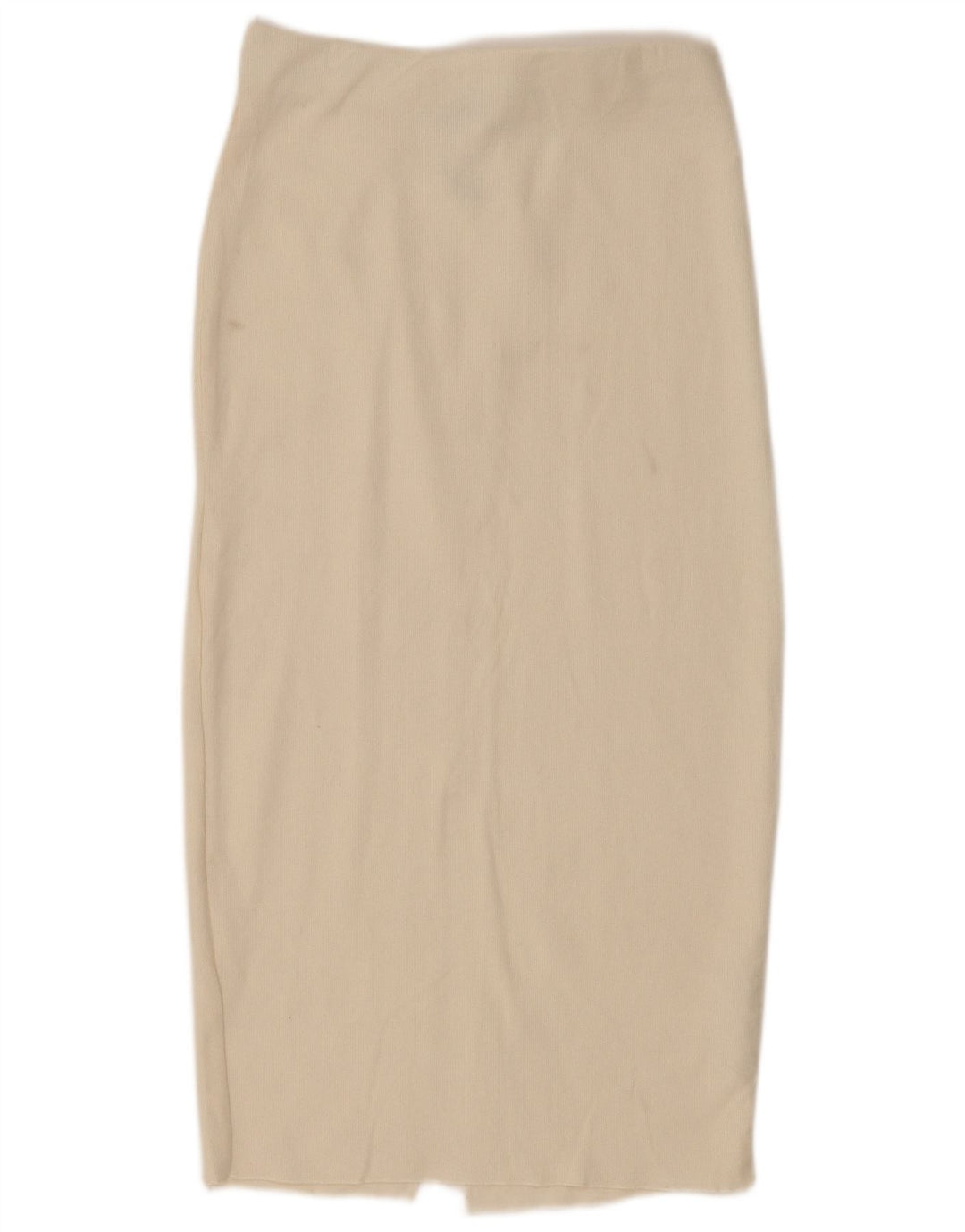 Zara Womens Midi Skirt Small W26  Off White Cotton
