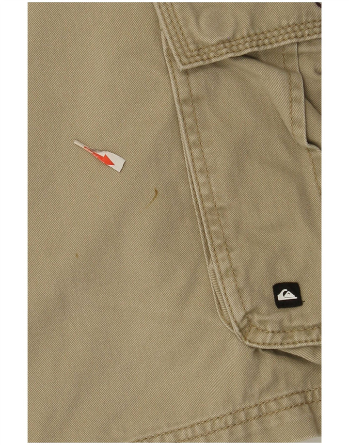 Quiksilver Mens Cargo Shorts W34 Large Khaki Cotton