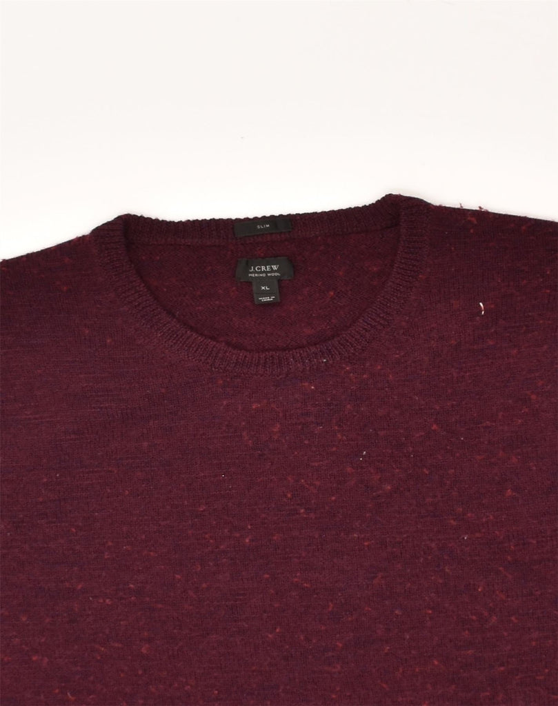 J. CREW Mens Slim Fit Crew Neck Jumper Sweater XL Burgundy | Vintage J. Crew | Thrift | Second-Hand J. Crew | Used Clothing | Messina Hembry 