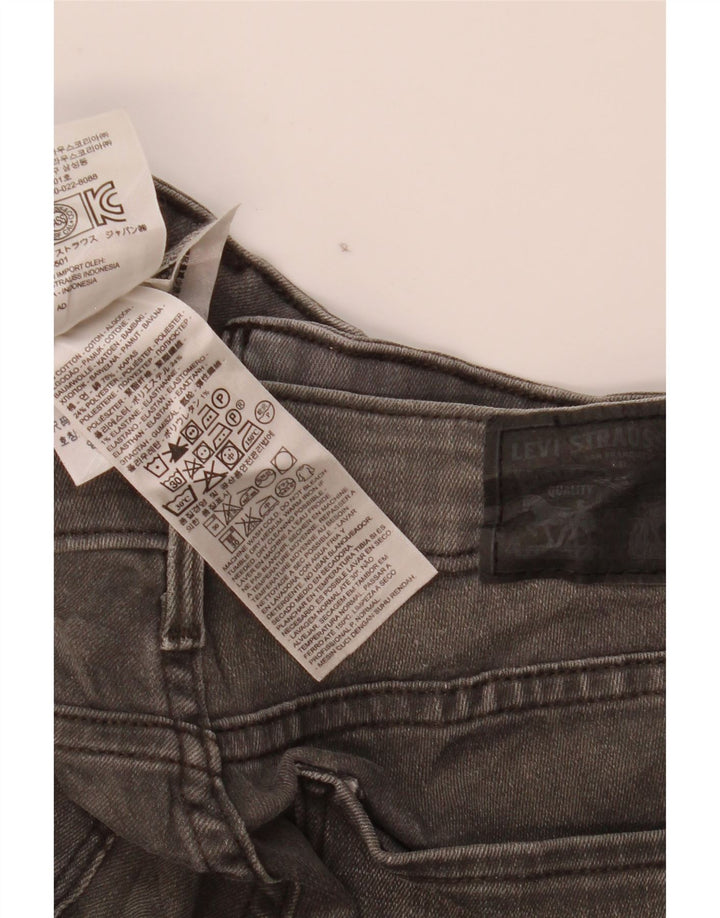 Levi's Womens 511 Curvy Skinny Jeans W27 L30 Grey Cotton