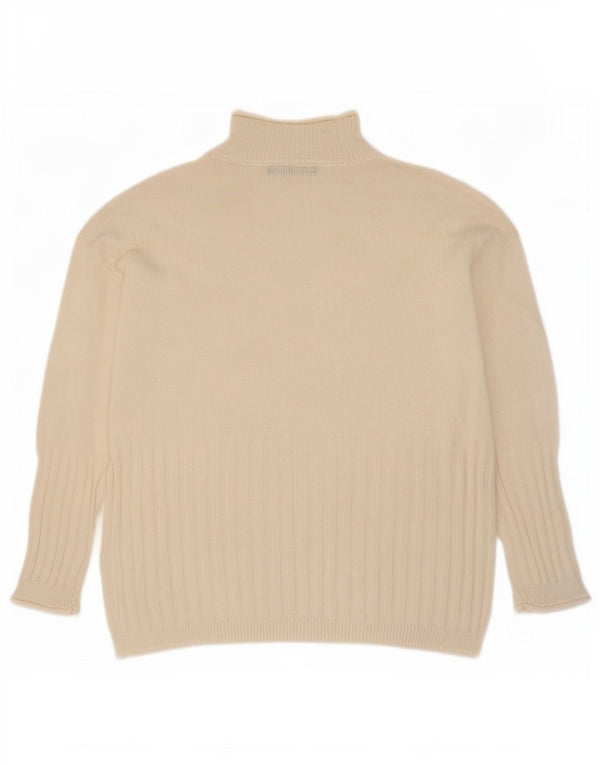 Marks & Spencer Womens Turtle Neck Jumper Sweater UK 10 Small Beige