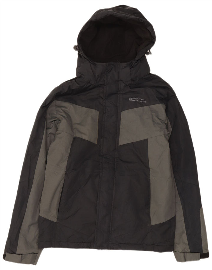 Mountain Warehouse Mens Windbreaker Jacket UK 34 XS Black Colourblock
