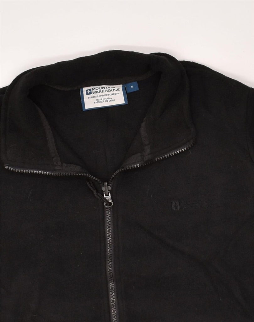 MOUNTAIN WAREHOUSE Mens Fleece Jacket Medium Black Polyester | Vintage Mountain Warehouse | Thrift | Second-Hand Mountain Warehouse | Used Clothing | Messina Hembry 