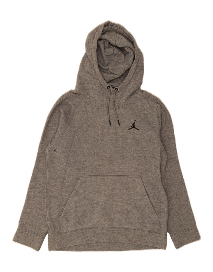 JORDAN Mens Hoodie Jumper Medium Grey Cotton Vintage Jordan and Second-Hand Jordan from Messina Hembry 