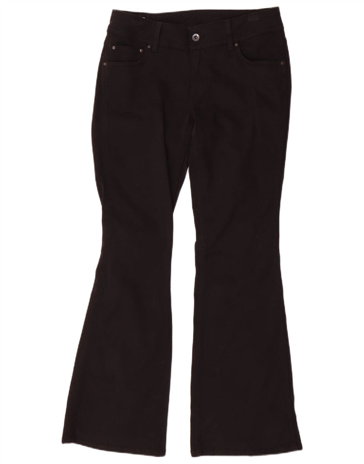 PEPE Jeans Womens Pimlico Mid Rise Flared W28 L30 Black Cotton