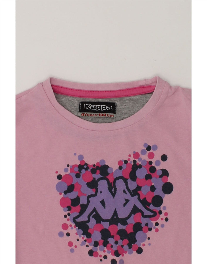 KAPPA Girls Graphic T-Shirt Top 3-4 Years Purple Cotton | Vintage Kappa | Thrift | Second-Hand Kappa | Used Clothing | Messina Hembry 