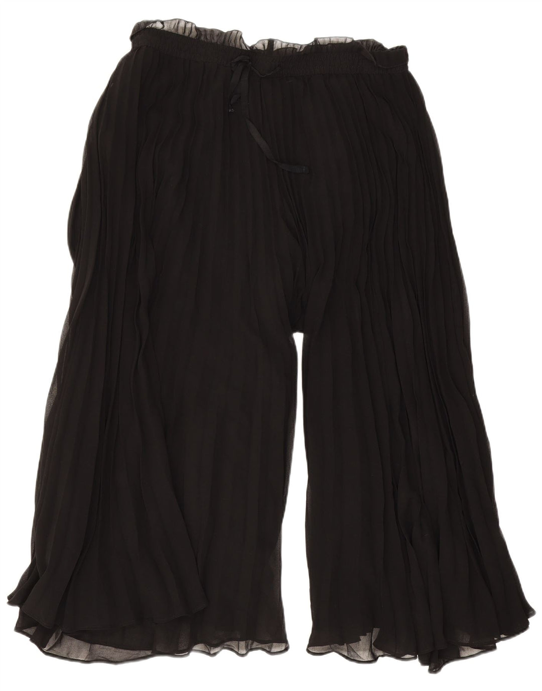 Zara Womens Cullotes High Waist Capri Trousers Medium W28 L20 Black