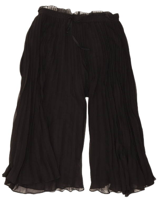 Zara Womens Cullotes High Waist Capri Trousers Medium W28 L20 Black
