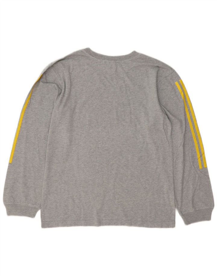 Adidas Mens Denver Nuggets Graphic Top Long Sleeve Medium Grey Flecked