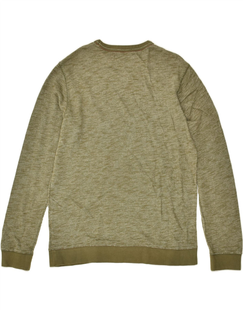 JACK & JONES Mens Graphic Sweatshirt Jumper Medium Khaki Cotton | Vintage Jack & Jones | Thrift | Second-Hand Jack & Jones | Used Clothing | Messina Hembry 