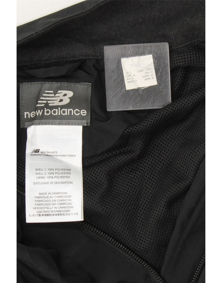 New Balance Mens Tracksuit Top Jacket Medium Black Colourblock Polyester