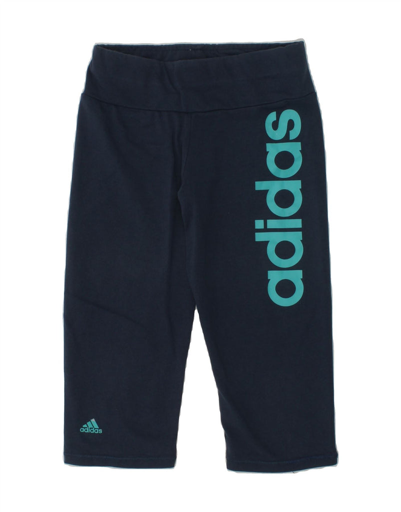 ADIDAS Girls Climalite Graphic Tracksuit Trousers 9-10 Years Blue Cotton | Vintage Adidas | Thrift | Second-Hand Adidas | Used Clothing | Messina Hembry 