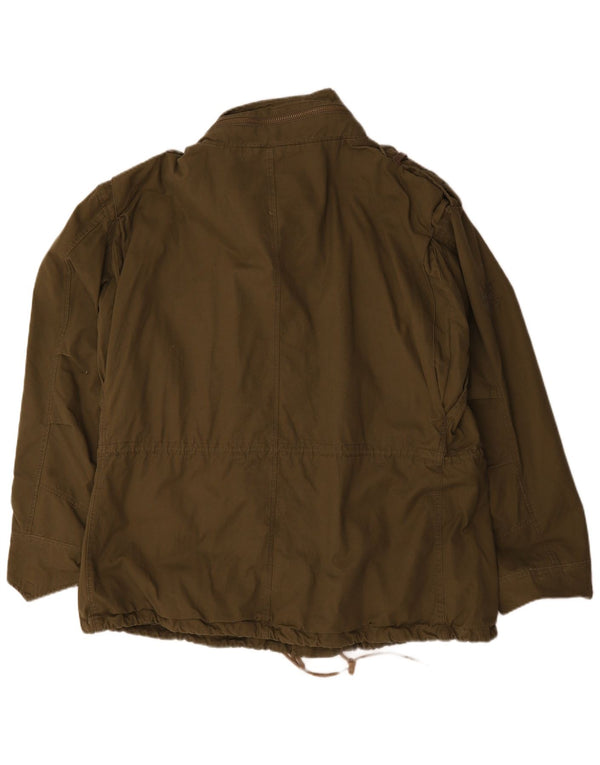 Brandit Mens Military Jacket UK 48 4XL Khaki Cotton