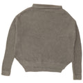 Topshop Womens Oversized Roll Neck Jumper Sweater UK 10 Small Grey Cotton