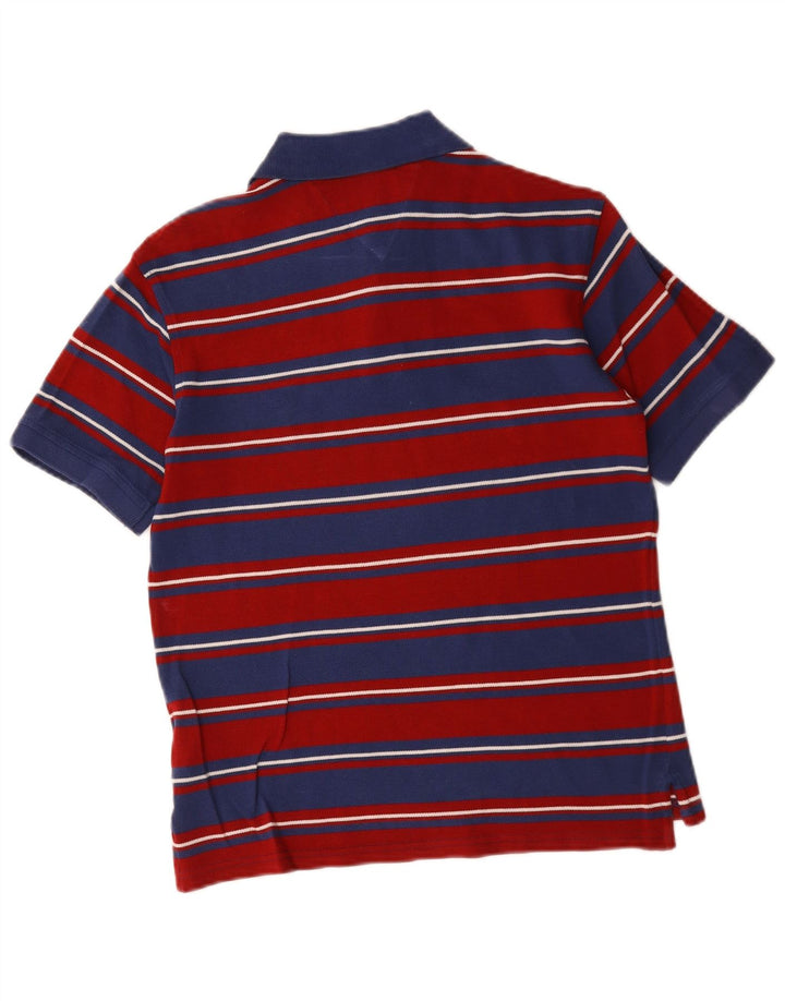 Tommy Hilfiger Mens Polo Shirt Small Red Striped Cotton