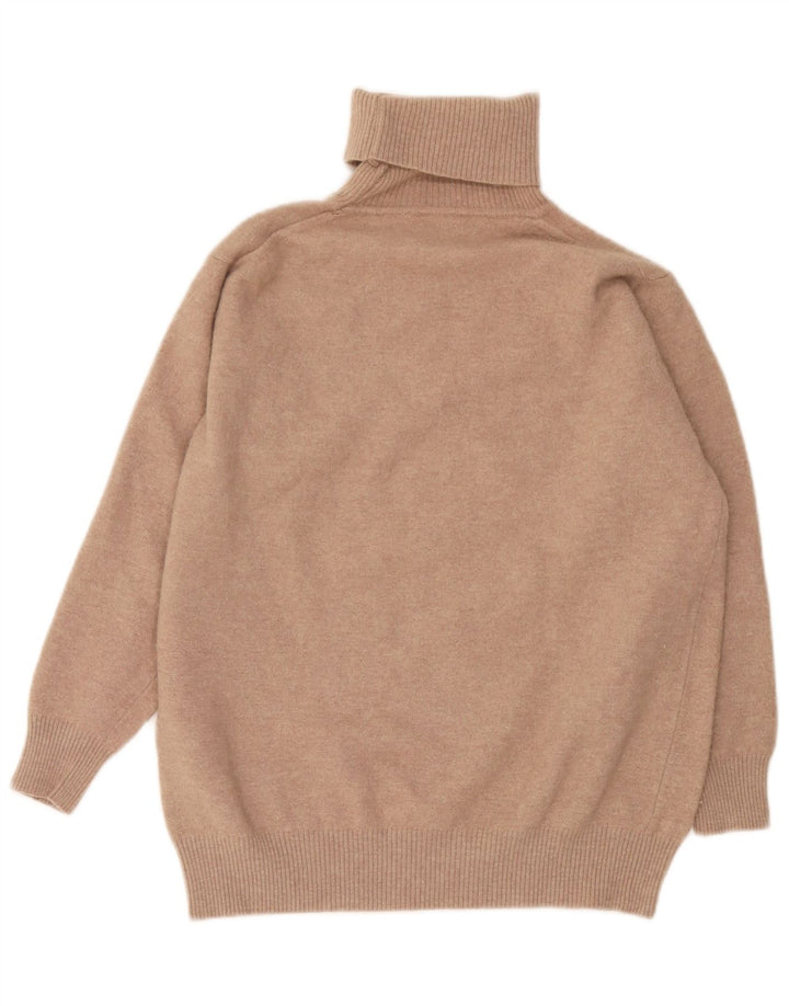 Max Mara Womens Weekend Roll Neck Jumper Sweater UK 12 Medium Beige