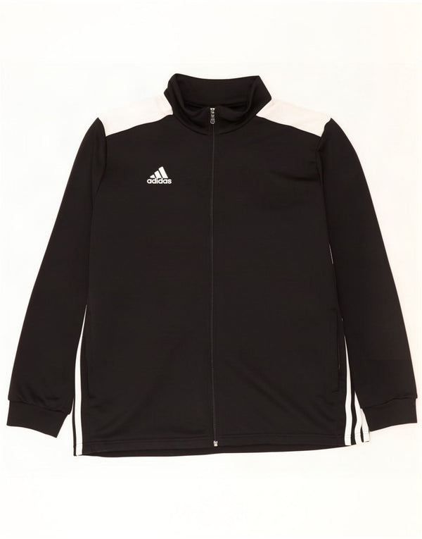 Adidas Mens Tracksuit Top Jacket 2XL Black Colourblock Polyester