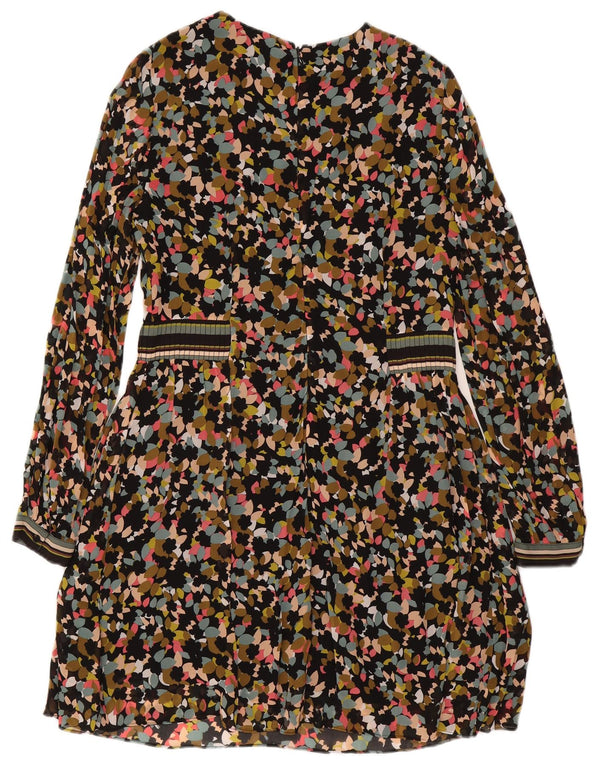 Reiss Womens Long Sleeve A-Line Dress UK 10 Small Multicoloured Floral