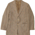 Oakmont Mens 2 Button Blazer Jacket Size 39 Medium Brown Check