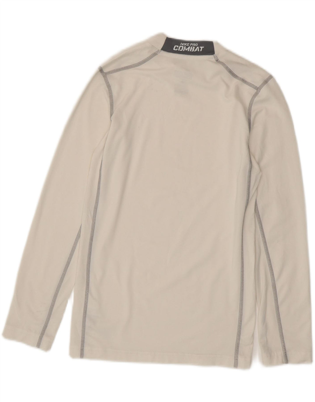NIKE Womens Dri Fit Top Long Sleeve UK 18 XL White Colourblock Polyester