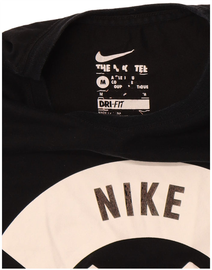 NIKE Mens Athletic Cut Graphic T-Shirt Top Medium Black