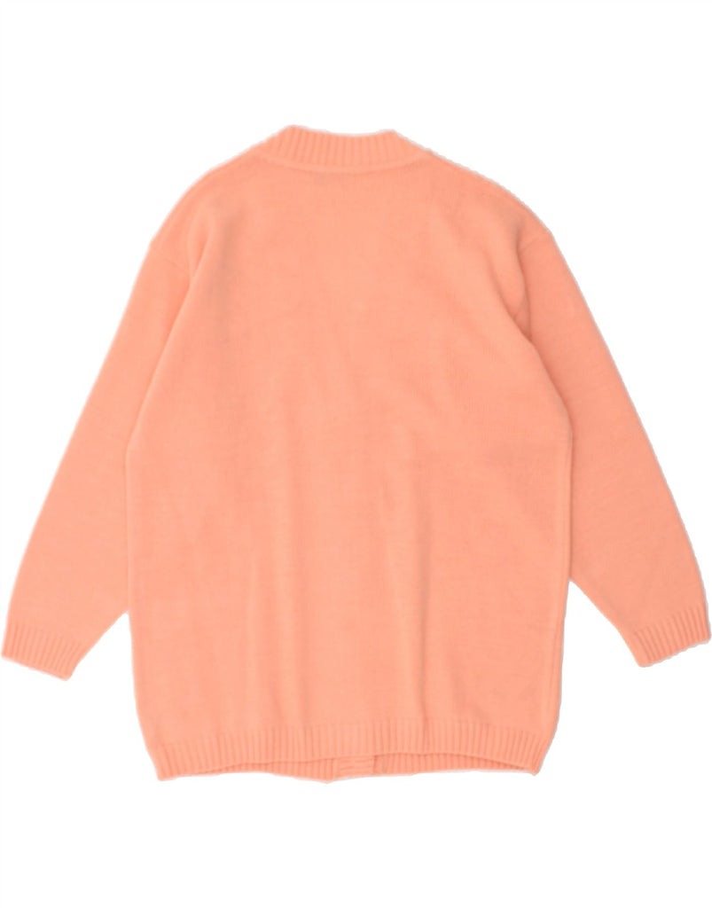 VINTAGE Womens Cardigan Sweater UK 14 Medium Orange Wool | Vintage Vintage | Thrift | Second-Hand Vintage | Used Clothing | Messina Hembry 