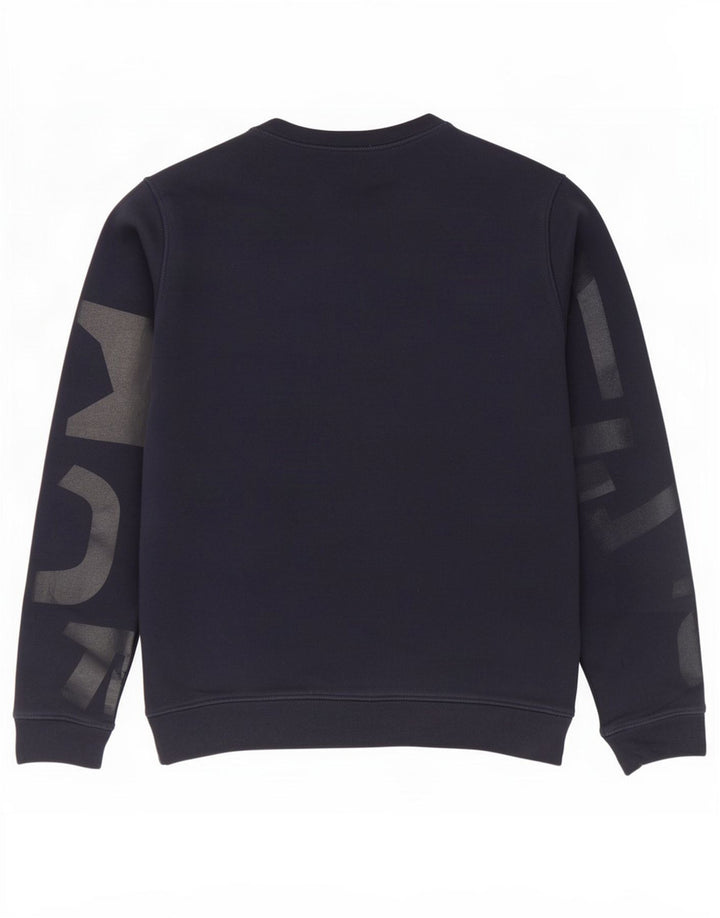 Lacoste Womens Graphic Sweatshirt Jumper Size 40 Medium Navy Blue Cotton