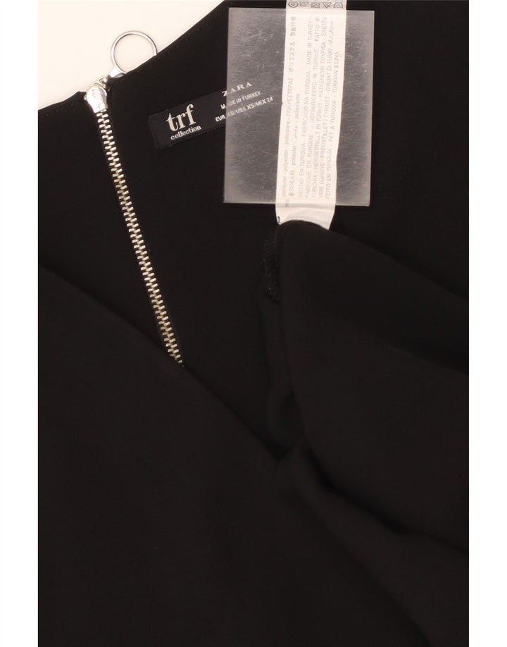 Zara Womens Tent Dress UK 6 XS Black Polyester