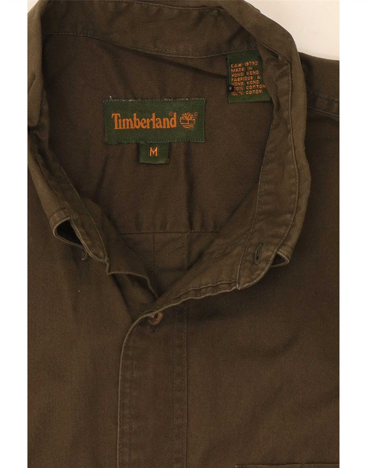 Timberland Mens Shirt Medium Khaki Cotton