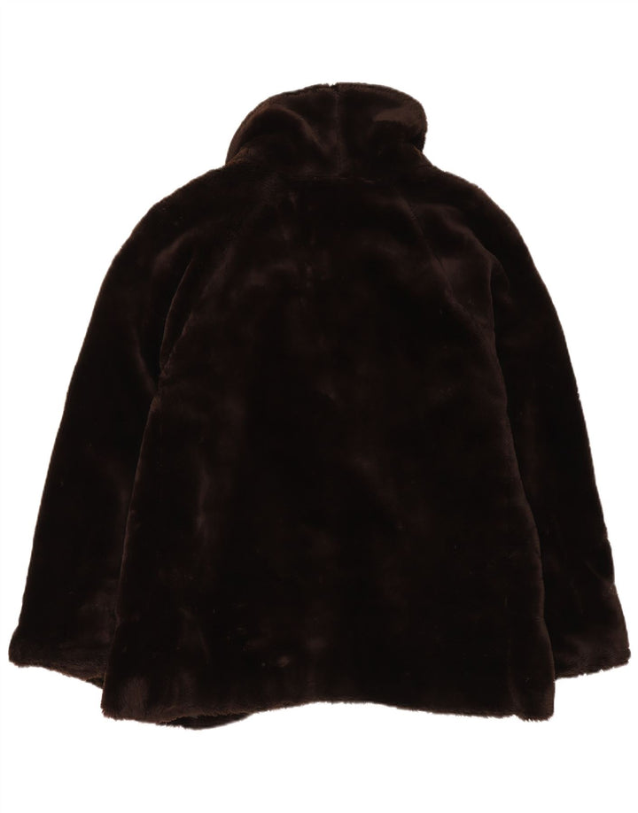 Pinko Womens Faux Fur Jacket One Size Brown